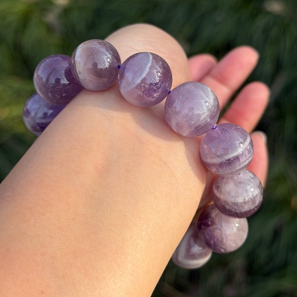 17mm chunky dream amethyst bracelet 1193 - Picture 4 of 9
